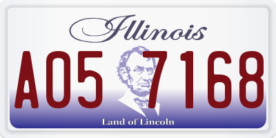 IL license plate A057168