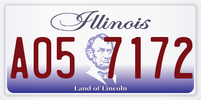 IL license plate A057172