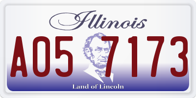 IL license plate A057173