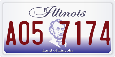 IL license plate A057174