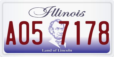 IL license plate A057178