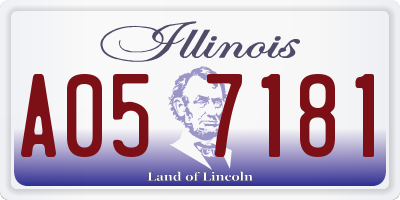 IL license plate A057181