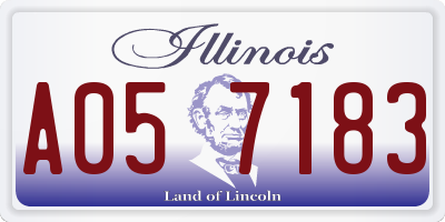 IL license plate A057183