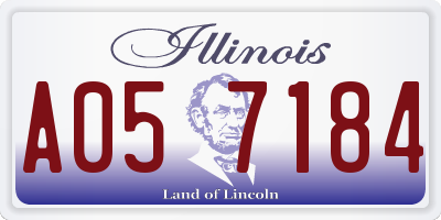 IL license plate A057184