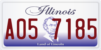 IL license plate A057185