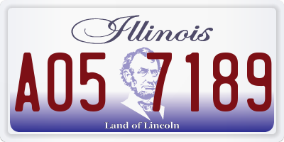 IL license plate A057189