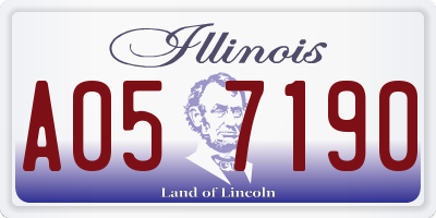 IL license plate A057190
