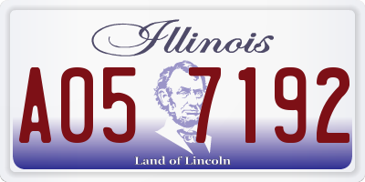 IL license plate A057192