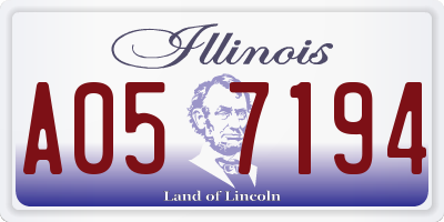 IL license plate A057194