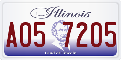 IL license plate A057205