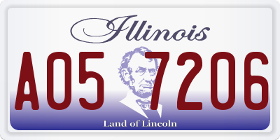 IL license plate A057206
