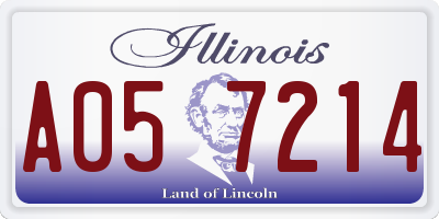 IL license plate A057214