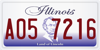 IL license plate A057216