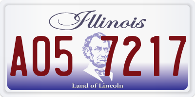 IL license plate A057217