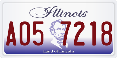 IL license plate A057218