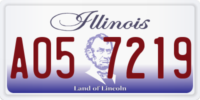 IL license plate A057219