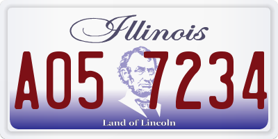 IL license plate A057234