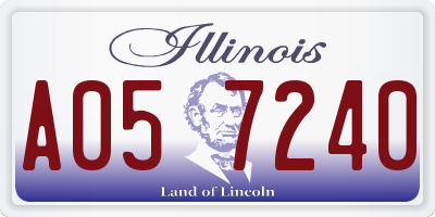 IL license plate A057240