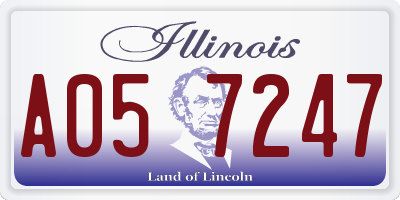 IL license plate A057247