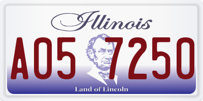 IL license plate A057250