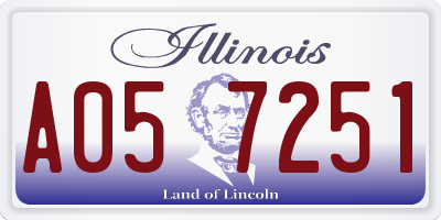 IL license plate A057251