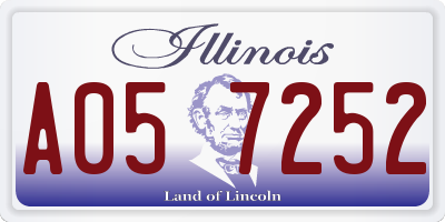 IL license plate A057252