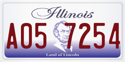 IL license plate A057254