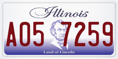IL license plate A057259