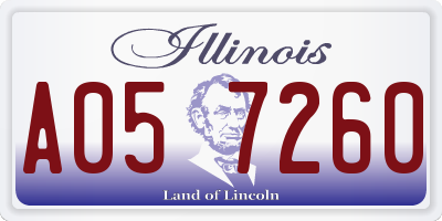 IL license plate A057260