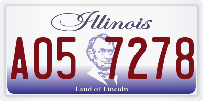 IL license plate A057278