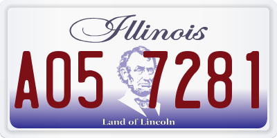 IL license plate A057281