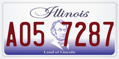IL license plate A057287