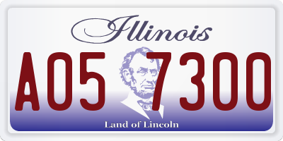 IL license plate A057300