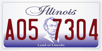 IL license plate A057304