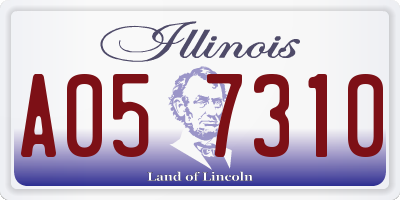 IL license plate A057310