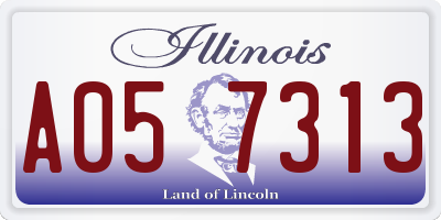 IL license plate A057313