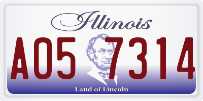 IL license plate A057314