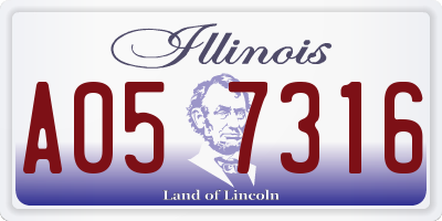IL license plate A057316