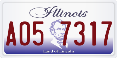 IL license plate A057317