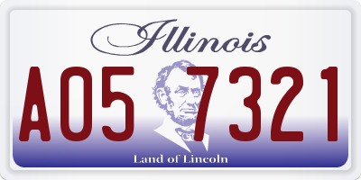 IL license plate A057321