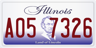 IL license plate A057326