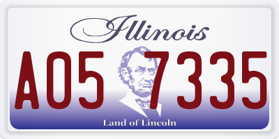 IL license plate A057335