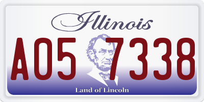 IL license plate A057338