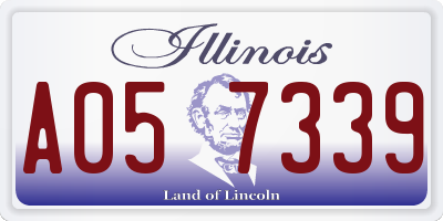 IL license plate A057339