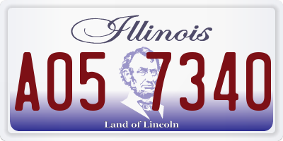 IL license plate A057340