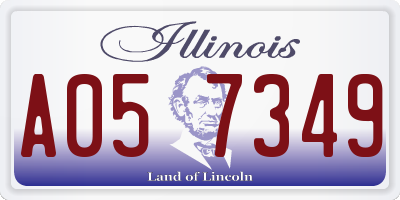 IL license plate A057349