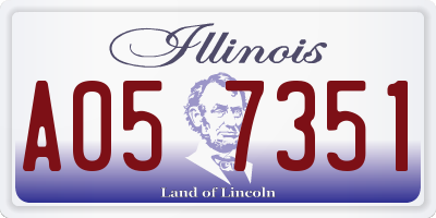 IL license plate A057351
