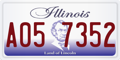 IL license plate A057352