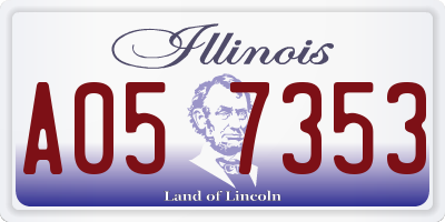 IL license plate A057353