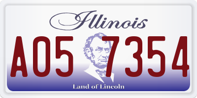 IL license plate A057354
